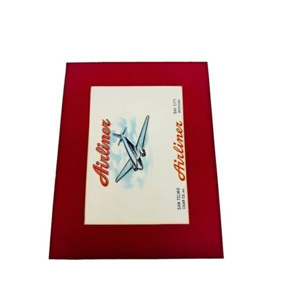 Aviation Airliner Original Cigar Label Bay City MI San Telmo Cigar Co. Embossed - Picture 7 of 14